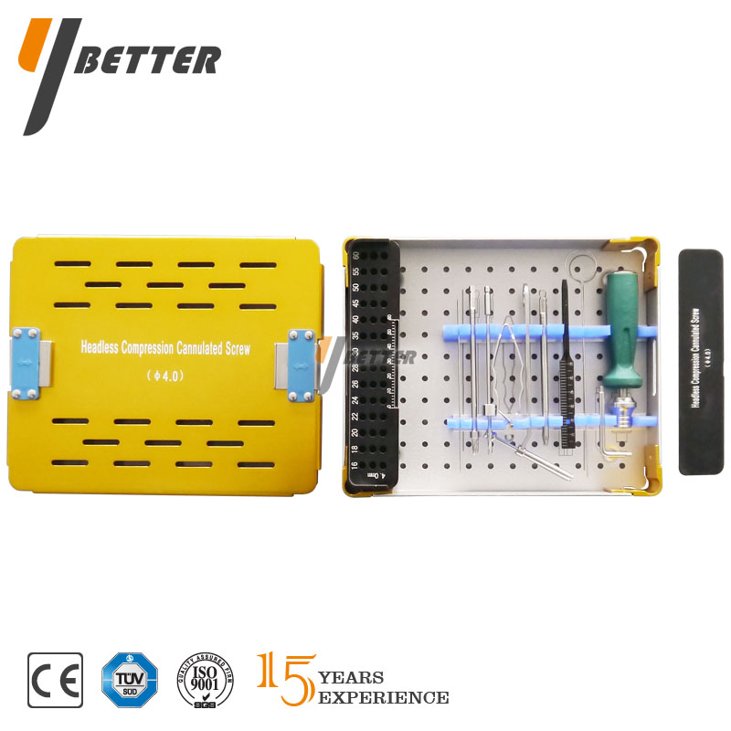 020 4.0mm無頭加壓空心釘器械包