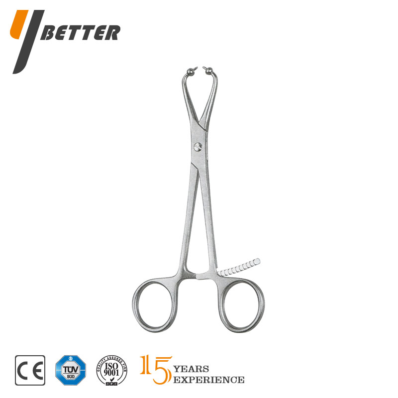 帶尖復位鉗（圓頭直）